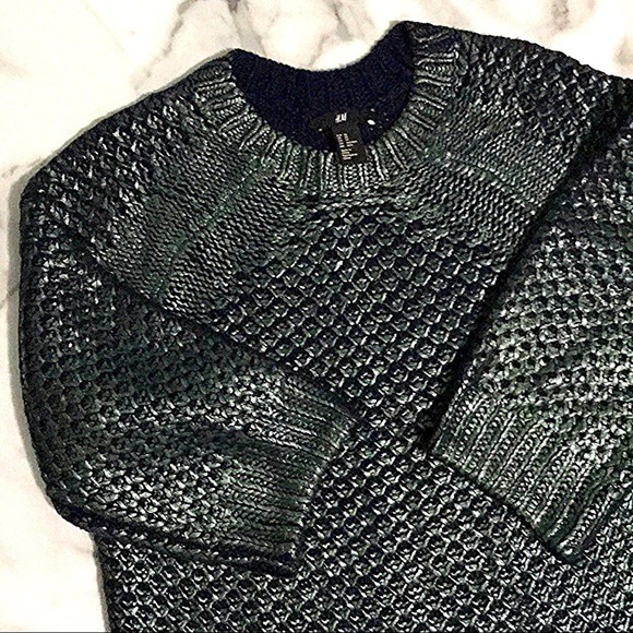 H&M Sweaters - H&M waxed mermaid scale knit sweater
